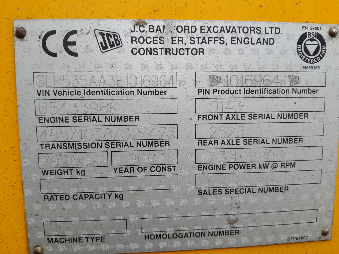 JCB 535 / 95 - 2003