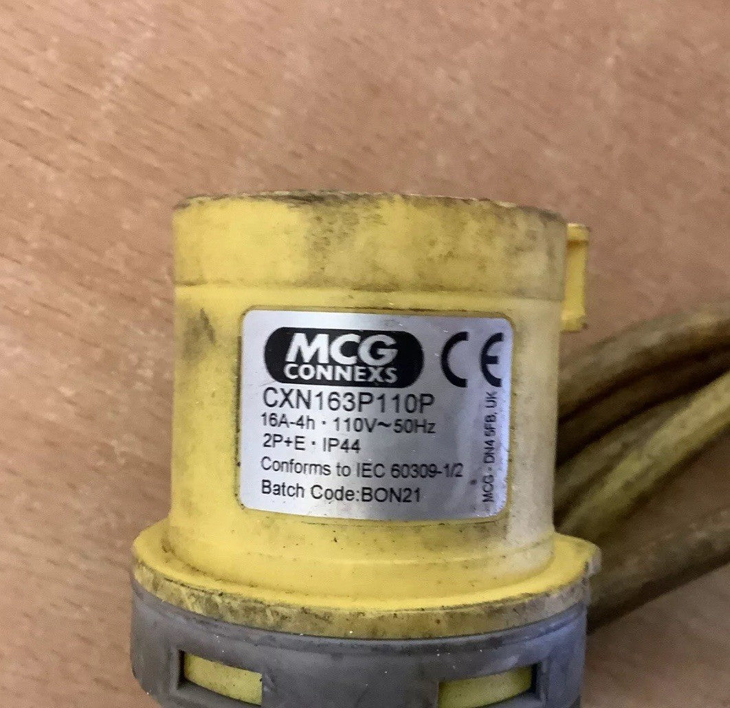 2 ⚡7m 110v Extension Lead 16A Yellow SITE POWER CABLE BUILDER WORKSHOP TOOL (11)