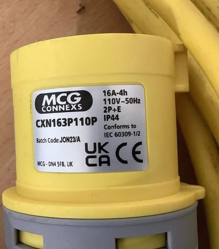 ⚡7m 110v Extension Lead 16A Yellow SITE POWER CABLE BUILDER WORKSHOP TOOL (11)