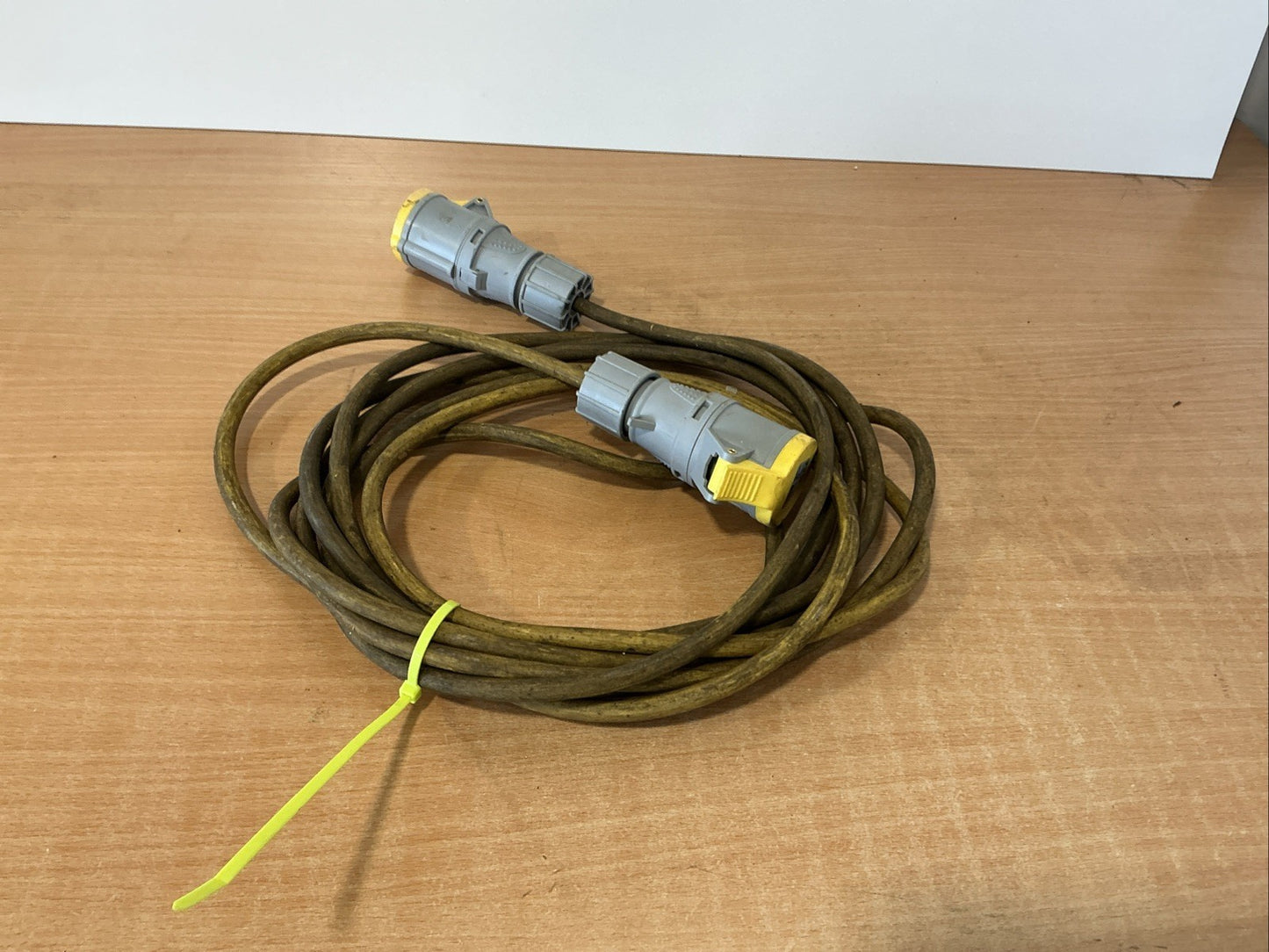⚡7m 110v Extension Lead 16A Yellow SITE POWER CABLE BUILDER WORKSHOP TOOL (11)