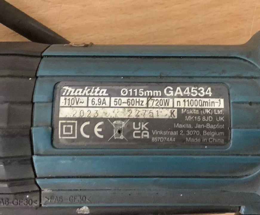 MAKITA GA4530 4 1/2 Angle Grinder 110v