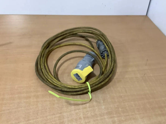 2 ⚡7m 110v Extension Lead 16A Yellow SITE POWER CABLE BUILDER WORKSHOP TOOL (11)