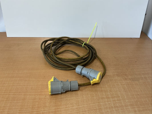 ⚡7m 110v Extension Lead 16A Yellow SITE POWER CABLE BUILDER WORKSHOP TOOL (11)